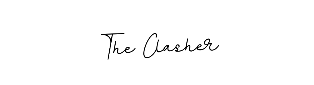 How to make The Clasher name signature. Use BallpointsItalic-DORy9 style for creating short signs online. This is the latest handwritten sign. The Clasher signature style 11 images and pictures png