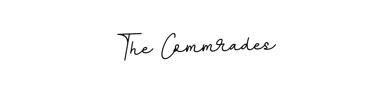 Create a beautiful signature design for name The Commrades. With this signature (BallpointsItalic-DORy9) fonts, you can make a handwritten signature for free. The Commrades signature style 11 images and pictures png