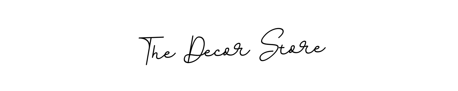 Create a beautiful signature design for name The Decor Store. With this signature (BallpointsItalic-DORy9) fonts, you can make a handwritten signature for free. The Decor Store signature style 11 images and pictures png