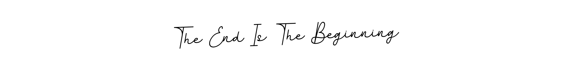 The best way (BallpointsItalic-DORy9) to make a short signature is to pick only two or three words in your name. The name The End Is The Beginning include a total of six letters. For converting this name. The End Is The Beginning signature style 11 images and pictures png