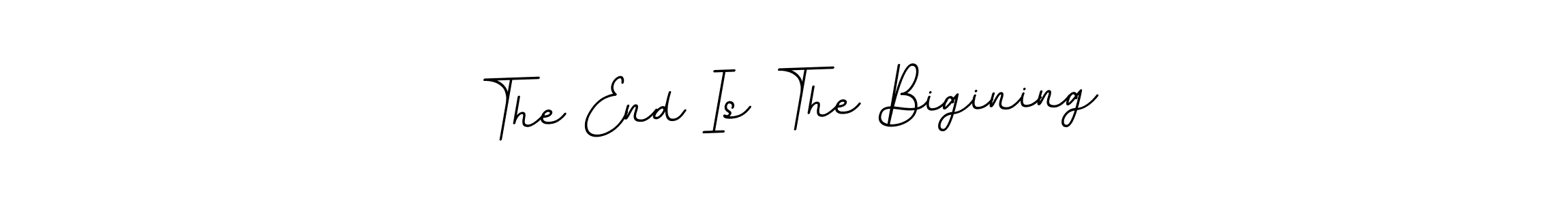 Make a beautiful signature design for name The End Is The Bigining. With this signature (BallpointsItalic-DORy9) style, you can create a handwritten signature for free. The End Is The Bigining signature style 11 images and pictures png