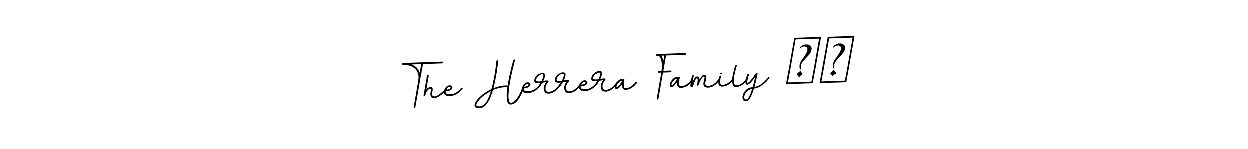 The best way (BallpointsItalic-DORy9) to make a short signature is to pick only two or three words in your name. The name The Herrera Family ❤️ include a total of six letters. For converting this name. The Herrera Family ❤️ signature style 11 images and pictures png