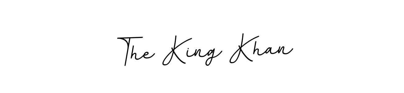 How to make The King Khan name signature. Use BallpointsItalic-DORy9 style for creating short signs online. This is the latest handwritten sign. The King Khan signature style 11 images and pictures png