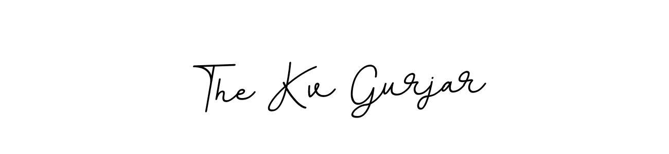 The Kv Gurjar stylish signature style. Best Handwritten Sign (BallpointsItalic-DORy9) for my name. Handwritten Signature Collection Ideas for my name The Kv Gurjar. The Kv Gurjar signature style 11 images and pictures png