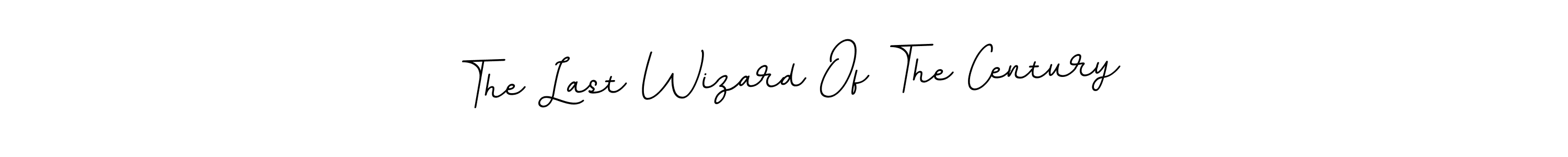 The best way (BallpointsItalic-DORy9) to make a short signature is to pick only two or three words in your name. The name The Last Wizard Of The Century include a total of six letters. For converting this name. The Last Wizard Of The Century signature style 11 images and pictures png