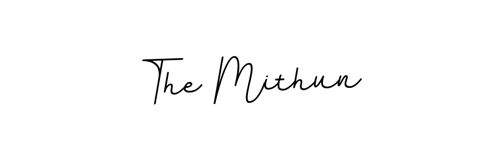 How to make The Mithun name signature. Use BallpointsItalic-DORy9 style for creating short signs online. This is the latest handwritten sign. The Mithun signature style 11 images and pictures png