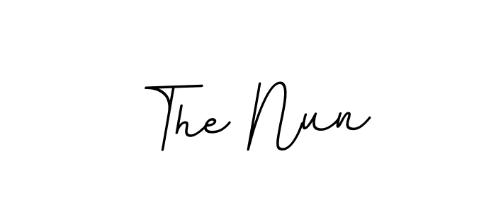 Design your own signature with our free online signature maker. With this signature software, you can create a handwritten (BallpointsItalic-DORy9) signature for name The Nun. The Nun signature style 11 images and pictures png