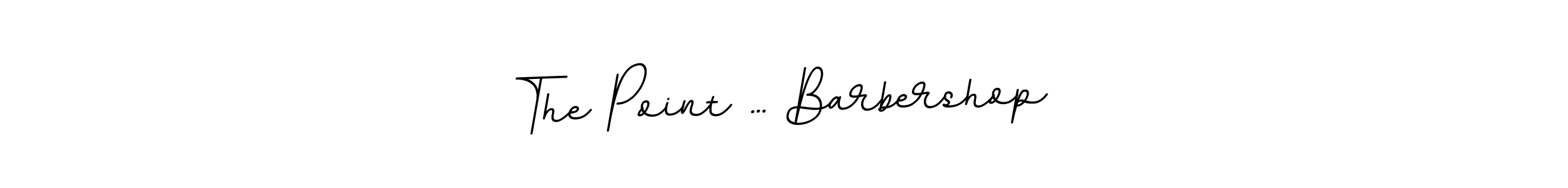Use a signature maker to create a handwritten signature online. With this signature software, you can design (BallpointsItalic-DORy9) your own signature for name The Point ... Barbershop . The Point ... Barbershop  signature style 11 images and pictures png