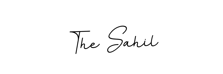 The best way (BallpointsItalic-DORy9) to make a short signature is to pick only two or three words in your name. The name The Sahil include a total of six letters. For converting this name. The Sahil signature style 11 images and pictures png