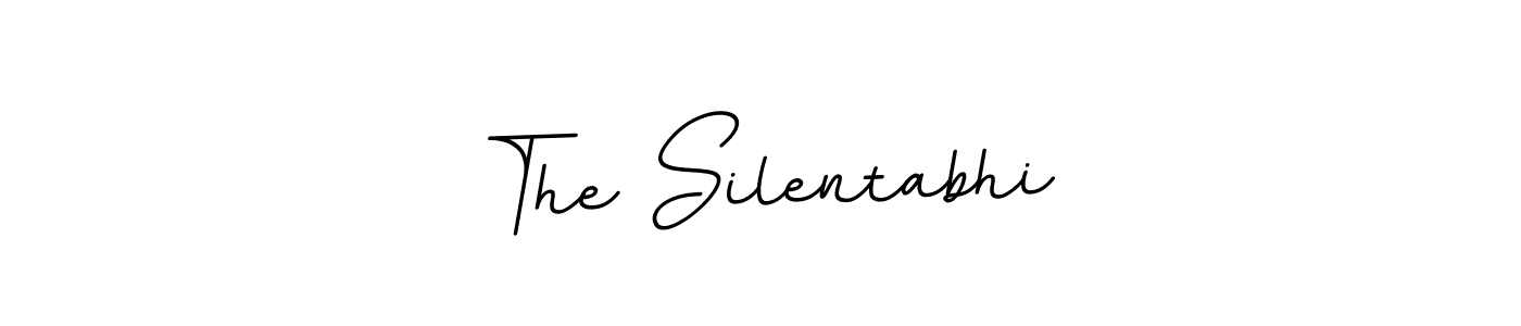 This is the best signature style for the The Silentabhi name. Also you like these signature font (BallpointsItalic-DORy9). Mix name signature. The Silentabhi signature style 11 images and pictures png