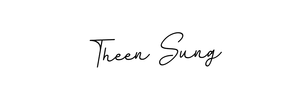 You should practise on your own different ways (BallpointsItalic-DORy9) to write your name (Theen Sung) in signature. don't let someone else do it for you. Theen Sung signature style 11 images and pictures png