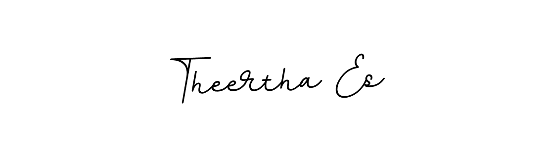 Make a beautiful signature design for name Theertha Es. With this signature (BallpointsItalic-DORy9) style, you can create a handwritten signature for free. Theertha Es signature style 11 images and pictures png