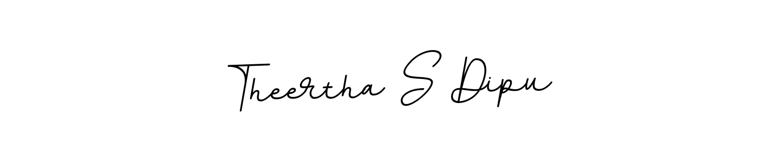 You should practise on your own different ways (BallpointsItalic-DORy9) to write your name (Theertha S Dipu) in signature. don't let someone else do it for you. Theertha S Dipu signature style 11 images and pictures png