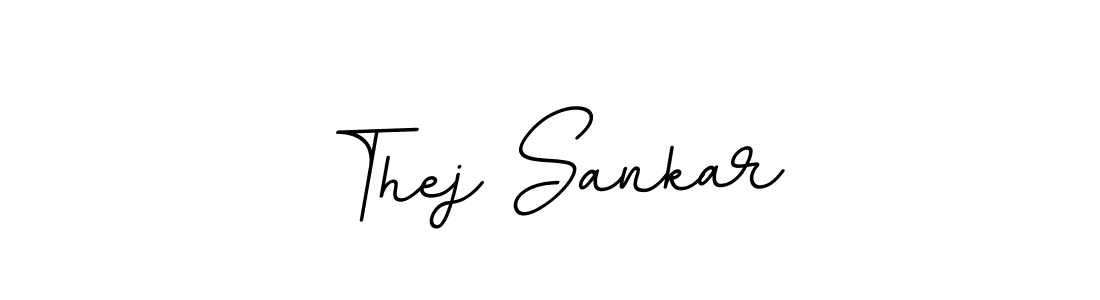 The best way (BallpointsItalic-DORy9) to make a short signature is to pick only two or three words in your name. The name Thej Sankar include a total of six letters. For converting this name. Thej Sankar signature style 11 images and pictures png