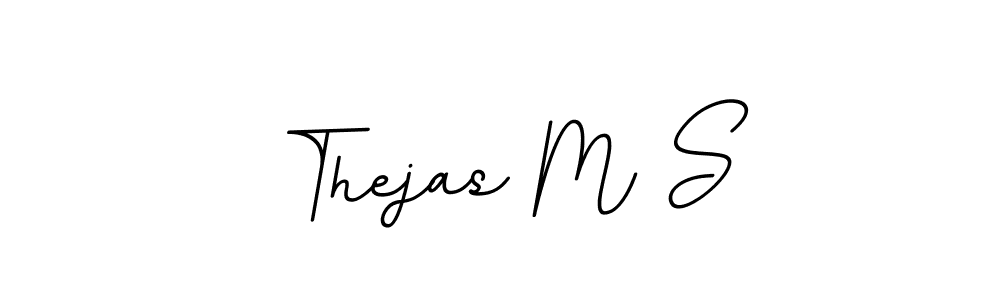 Make a beautiful signature design for name Thejas M S. With this signature (BallpointsItalic-DORy9) style, you can create a handwritten signature for free. Thejas M S signature style 11 images and pictures png