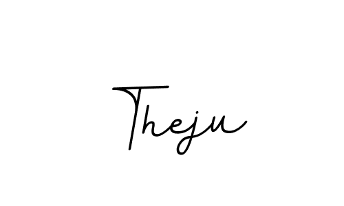 You should practise on your own different ways (BallpointsItalic-DORy9) to write your name (Theju) in signature. don't let someone else do it for you. Theju signature style 11 images and pictures png