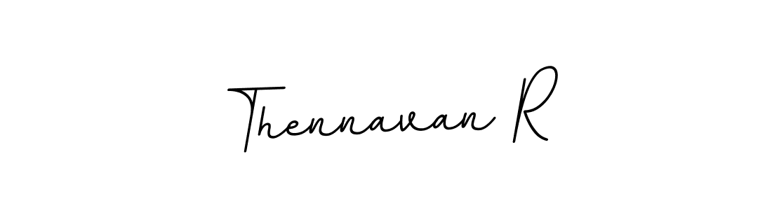 Make a beautiful signature design for name Thennavan R. With this signature (BallpointsItalic-DORy9) style, you can create a handwritten signature for free. Thennavan R signature style 11 images and pictures png