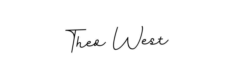 How to make Theo West name signature. Use BallpointsItalic-DORy9 style for creating short signs online. This is the latest handwritten sign. Theo West signature style 11 images and pictures png