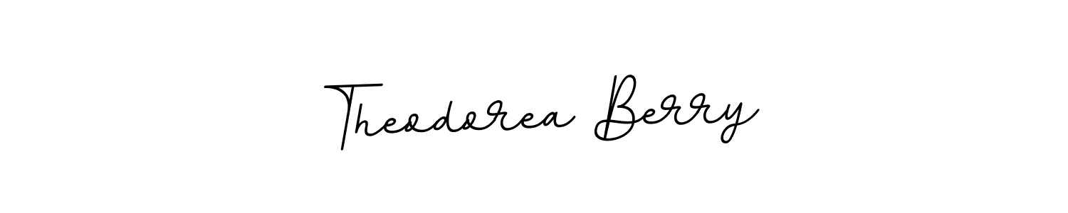 How to make Theodorea Berry name signature. Use BallpointsItalic-DORy9 style for creating short signs online. This is the latest handwritten sign. Theodorea Berry signature style 11 images and pictures png