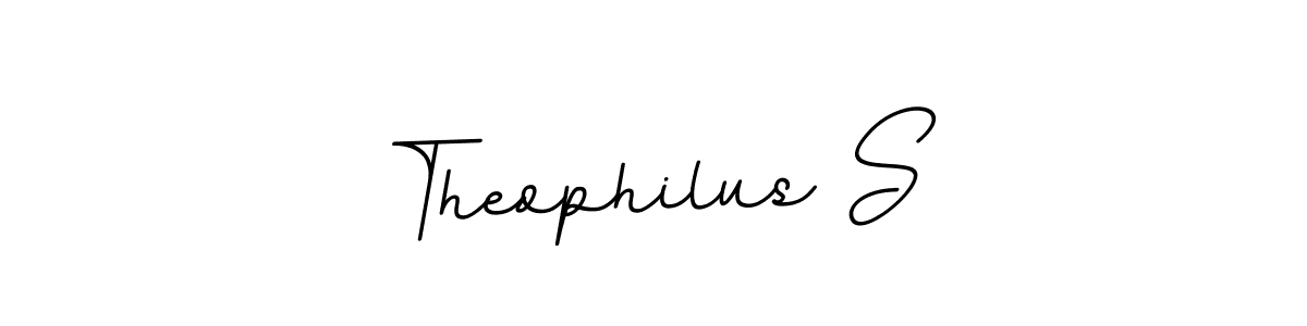 The best way (BallpointsItalic-DORy9) to make a short signature is to pick only two or three words in your name. The name Theophilus S include a total of six letters. For converting this name. Theophilus S signature style 11 images and pictures png