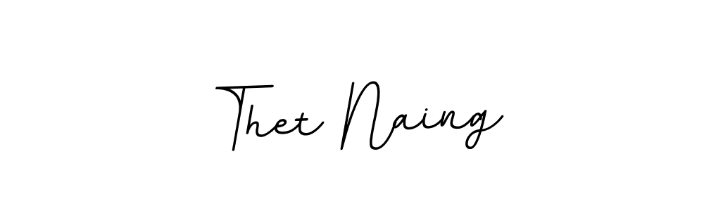 Use a signature maker to create a handwritten signature online. With this signature software, you can design (BallpointsItalic-DORy9) your own signature for name Thet Naing. Thet Naing signature style 11 images and pictures png