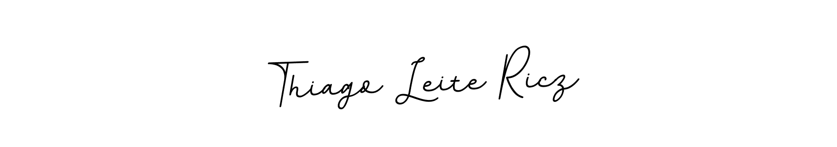 Create a beautiful signature design for name Thiago Leite Ricz. With this signature (BallpointsItalic-DORy9) fonts, you can make a handwritten signature for free. Thiago Leite Ricz signature style 11 images and pictures png