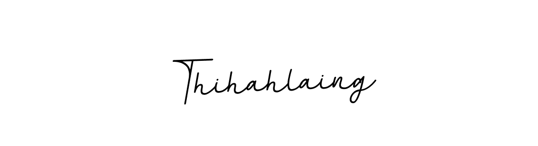 Design your own signature with our free online signature maker. With this signature software, you can create a handwritten (BallpointsItalic-DORy9) signature for name Thihahlaing. Thihahlaing signature style 11 images and pictures png