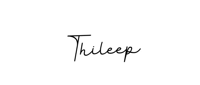 Design your own signature with our free online signature maker. With this signature software, you can create a handwritten (BallpointsItalic-DORy9) signature for name Thileep. Thileep signature style 11 images and pictures png