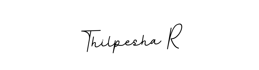 BallpointsItalic-DORy9 is a professional signature style that is perfect for those who want to add a touch of class to their signature. It is also a great choice for those who want to make their signature more unique. Get Thilpesha R name to fancy signature for free. Thilpesha R signature style 11 images and pictures png