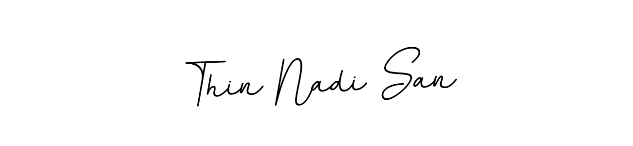 It looks lik you need a new signature style for name Thin Nadi San. Design unique handwritten (BallpointsItalic-DORy9) signature with our free signature maker in just a few clicks. Thin Nadi San signature style 11 images and pictures png