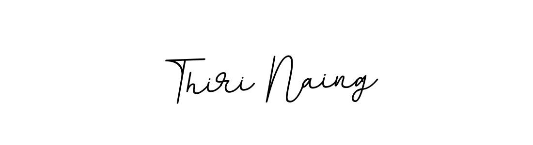 How to make Thiri Naing name signature. Use BallpointsItalic-DORy9 style for creating short signs online. This is the latest handwritten sign. Thiri Naing signature style 11 images and pictures png