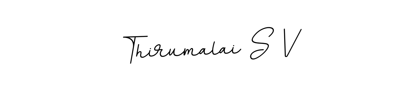 Make a beautiful signature design for name Thirumalai S V. With this signature (BallpointsItalic-DORy9) style, you can create a handwritten signature for free. Thirumalai S V signature style 11 images and pictures png