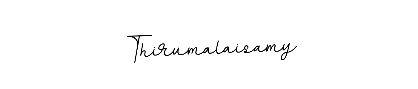 Use a signature maker to create a handwritten signature online. With this signature software, you can design (BallpointsItalic-DORy9) your own signature for name Thirumalaisamy. Thirumalaisamy signature style 11 images and pictures png