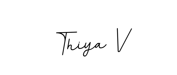 Design your own signature with our free online signature maker. With this signature software, you can create a handwritten (BallpointsItalic-DORy9) signature for name Thiya V. Thiya V signature style 11 images and pictures png