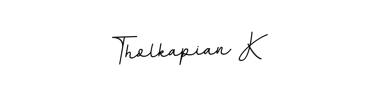 Similarly BallpointsItalic-DORy9 is the best handwritten signature design. Signature creator online .You can use it as an online autograph creator for name Tholkapian K. Tholkapian K signature style 11 images and pictures png