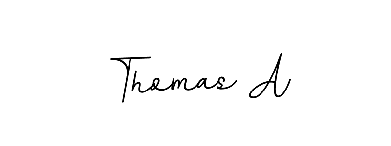 Make a beautiful signature design for name Thomas A. With this signature (BallpointsItalic-DORy9) style, you can create a handwritten signature for free. Thomas A signature style 11 images and pictures png