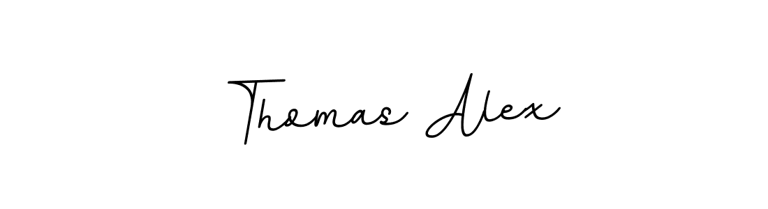 You should practise on your own different ways (BallpointsItalic-DORy9) to write your name (Thomas Alex) in signature. don't let someone else do it for you. Thomas Alex signature style 11 images and pictures png