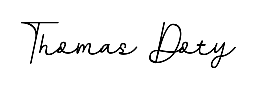 The BallpointsItalic-DORy9 font transforms the name Thomas Doty into an executive sign with sharp precision and distinguished character. Thomas Doty signature style 11 images and pictures png