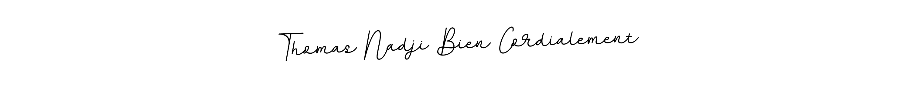 Create a beautiful signature design for name Thomas Nadji Bien Cordialement. With this signature (BallpointsItalic-DORy9) fonts, you can make a handwritten signature for free. Thomas Nadji Bien Cordialement signature style 11 images and pictures png