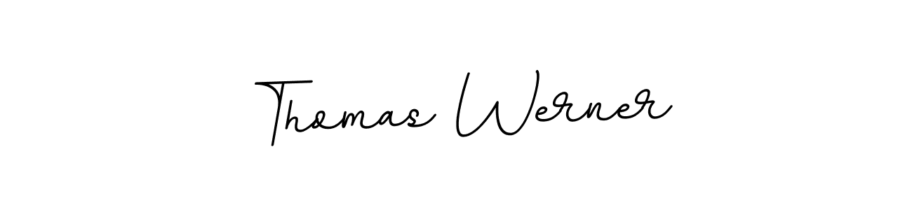 How to make Thomas Werner name signature. Use BallpointsItalic-DORy9 style for creating short signs online. This is the latest handwritten sign. Thomas Werner signature style 11 images and pictures png