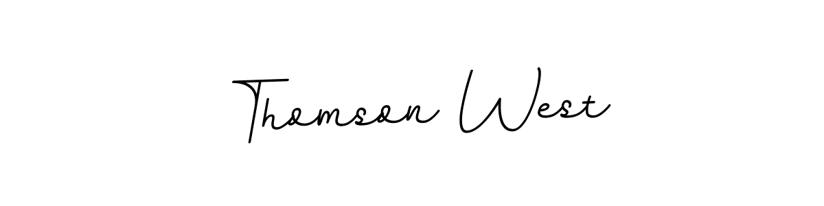 You should practise on your own different ways (BallpointsItalic-DORy9) to write your name (Thomson West) in signature. don't let someone else do it for you. Thomson West signature style 11 images and pictures png