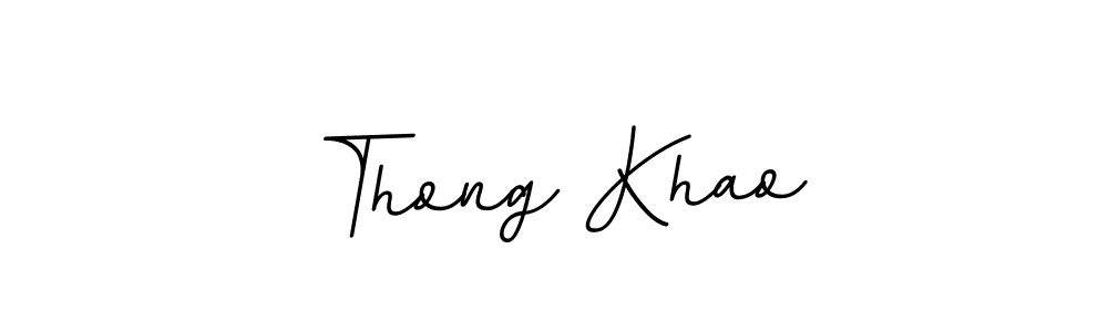 How to make Thong Khao signature? BallpointsItalic-DORy9 is a professional autograph style. Create handwritten signature for Thong Khao name. Thong Khao signature style 11 images and pictures png