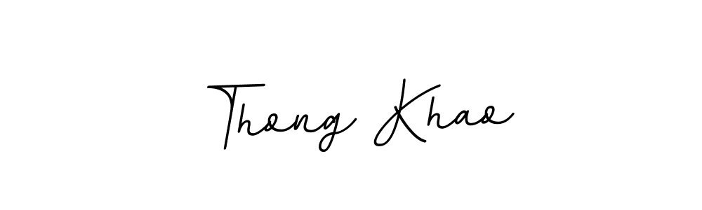 How to make Thong Khao signature? BallpointsItalic-DORy9 is a professional autograph style. Create handwritten signature for Thong Khao name. Thong Khao signature style 11 images and pictures png