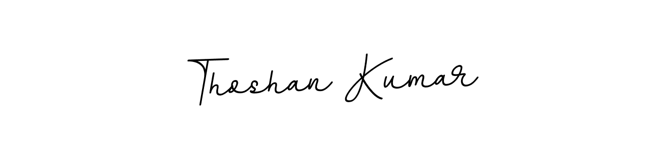 You should practise on your own different ways (BallpointsItalic-DORy9) to write your name (Thoshan Kumar) in signature. don't let someone else do it for you. Thoshan Kumar signature style 11 images and pictures png