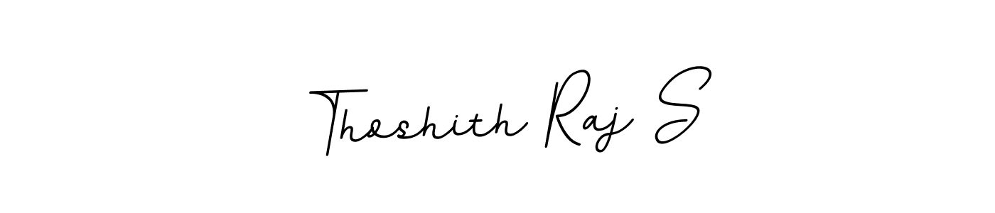 How to make Thoshith Raj S name signature. Use BallpointsItalic-DORy9 style for creating short signs online. This is the latest handwritten sign. Thoshith Raj S signature style 11 images and pictures png