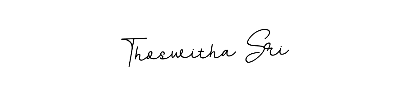 You should practise on your own different ways (BallpointsItalic-DORy9) to write your name (Thoswitha Sri) in signature. don't let someone else do it for you. Thoswitha Sri signature style 11 images and pictures png