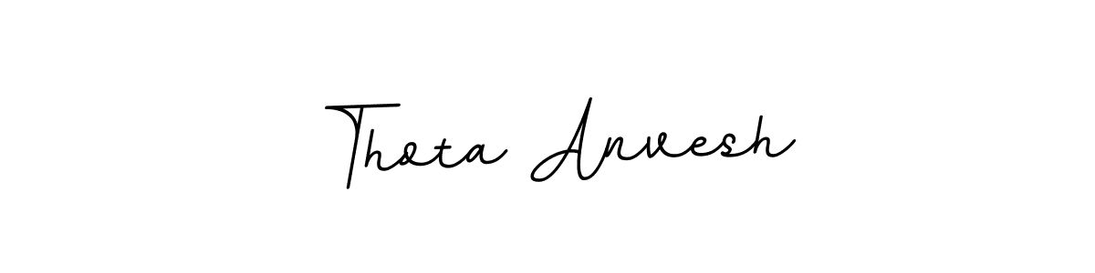 Use a signature maker to create a handwritten signature online. With this signature software, you can design (BallpointsItalic-DORy9) your own signature for name Thota Anvesh. Thota Anvesh signature style 11 images and pictures png