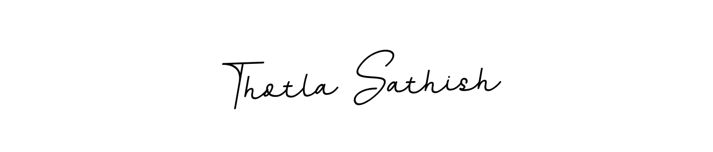 Design your own signature with our free online signature maker. With this signature software, you can create a handwritten (BallpointsItalic-DORy9) signature for name Thotla Sathish. Thotla Sathish signature style 11 images and pictures png