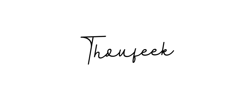 This is the best signature style for the Thoufeek name. Also you like these signature font (BallpointsItalic-DORy9). Mix name signature. Thoufeek signature style 11 images and pictures png