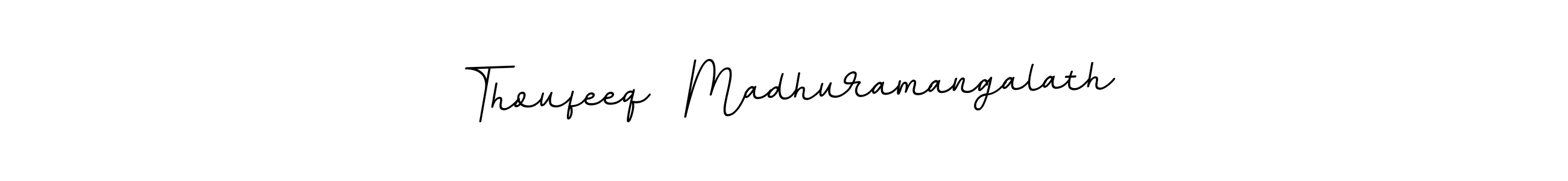 Design your own signature with our free online signature maker. With this signature software, you can create a handwritten (BallpointsItalic-DORy9) signature for name Thoufeeq  Madhuramangalath. Thoufeeq  Madhuramangalath signature style 11 images and pictures png